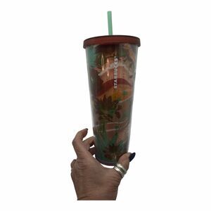 Starbucks 2019 Terra Cotta Desert Cactus Cold Cup Tumbler Straw Venti 24 oz